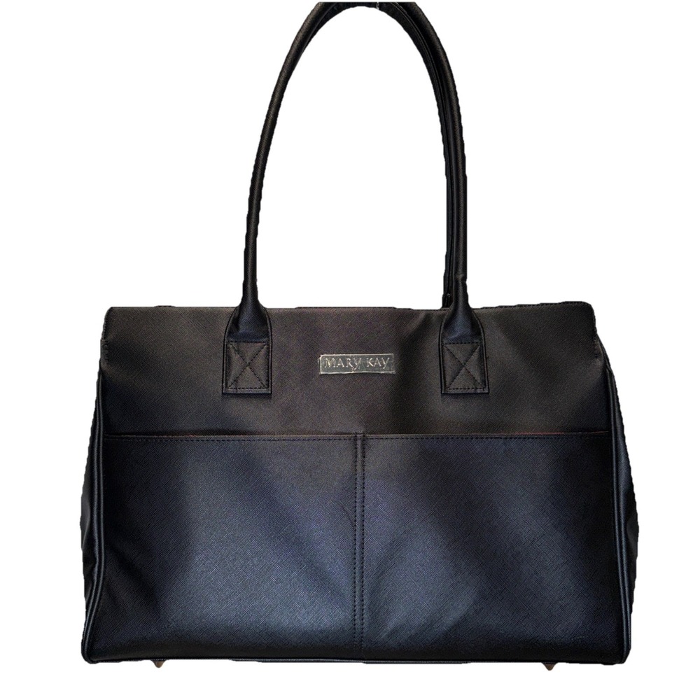 MARY KAY TRAVEL TOTE LARGE‎ BLACK PURSE STARTER KIT CONSULTANT BAG/CASE